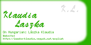 klaudia laszka business card